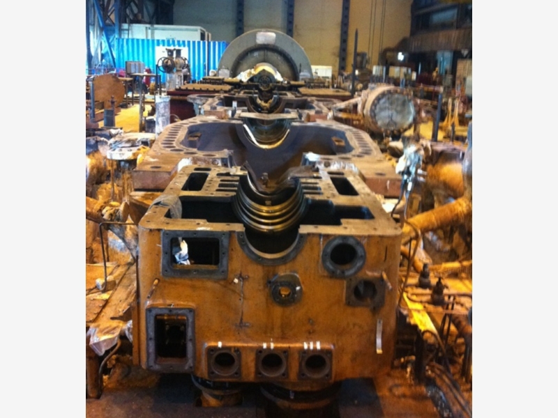 images of Turbine split joint being re-machined in India