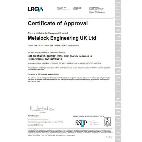 LRQA certificates