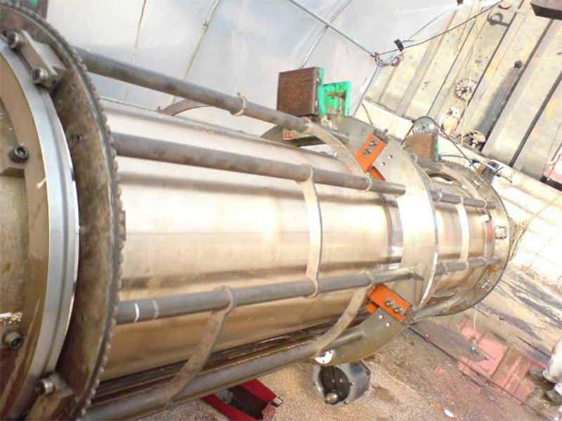 Re-machining shaft after metal spraying