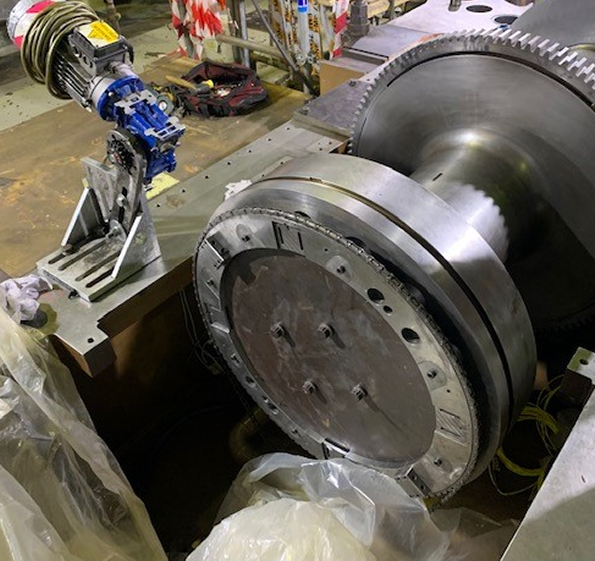 Gas turbine thrust collar repaired in-situ